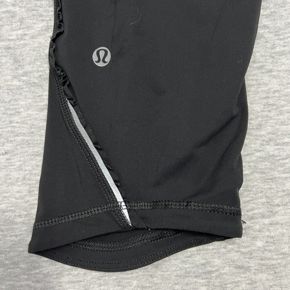 Lululemon Tights Womens 6 Fast Free Run Crop 17" Black Pink Reflective Yoga - Picture 5 of 11